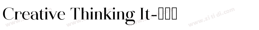 Creative Thinking It字体转换